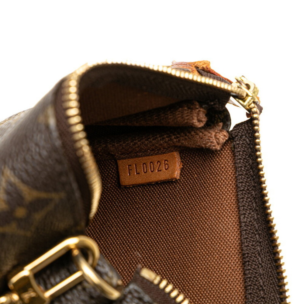LOUIS VUITTON Authentic Brown Monogram Leather Pouch - Picture 12 of 13